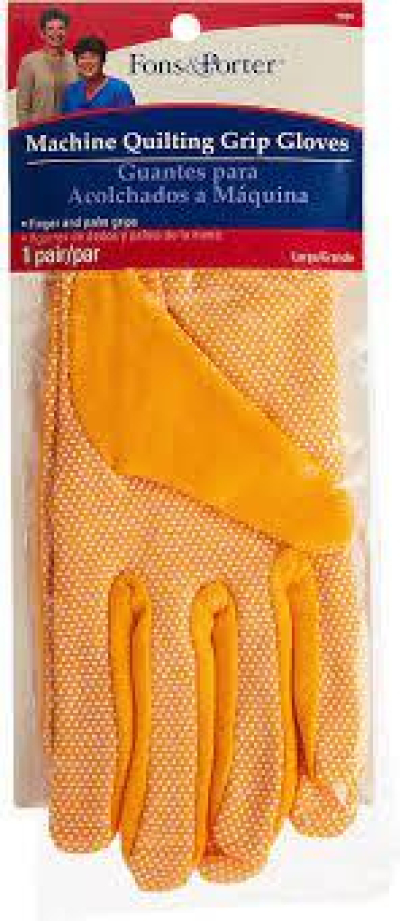 Machine Quilting Grip Gloves Large