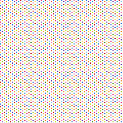 Colour Play Small Multi Dots White Background