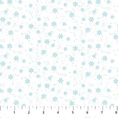 Christmas Wonder - Blue Snowflakes White Background