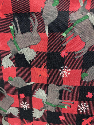 Festive Canada Moose Checker