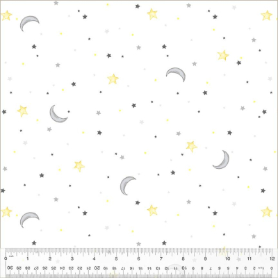 Sweet Dreams Flannel White Night Sky