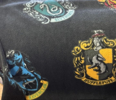 Harry Potter Fleece 60" Wide Black