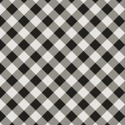 Gnome Antics White And Black Buffalo Plaid