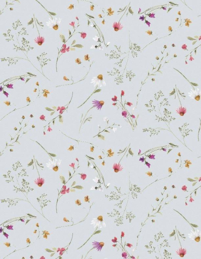 Blush Garden - Floral On Grey Background