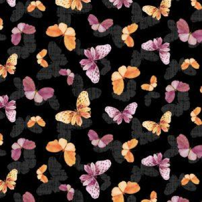 Botanical Magic - Pink & Orange Butterflies