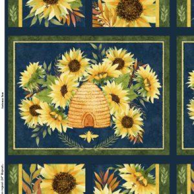 Autumn Sun - Sunflowers & Beehive Panel