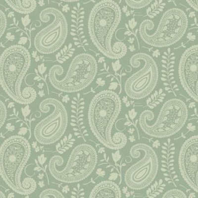 Daisy Days Green Paisley