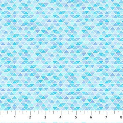 Northcott Flannel Felling Frosty Blue Icy Triangles