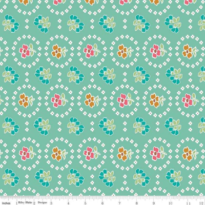 Granny Chic - Flowers Teal