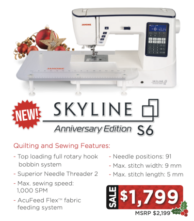 Janome Skyline S6 Christmas Package